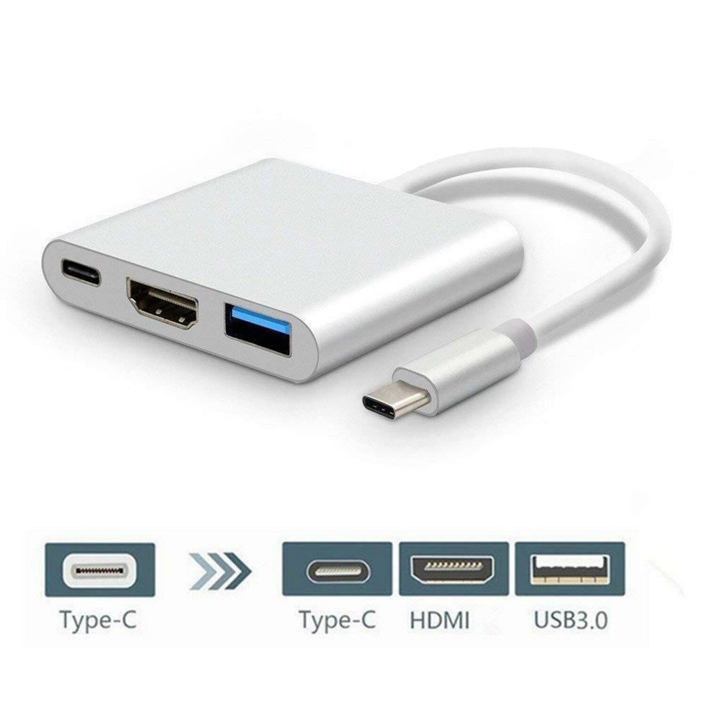 [4565] Buerotika 3-in-1 Type-C Converter – HDMI 4K, USB 3.0 & Power Delivery | 52175