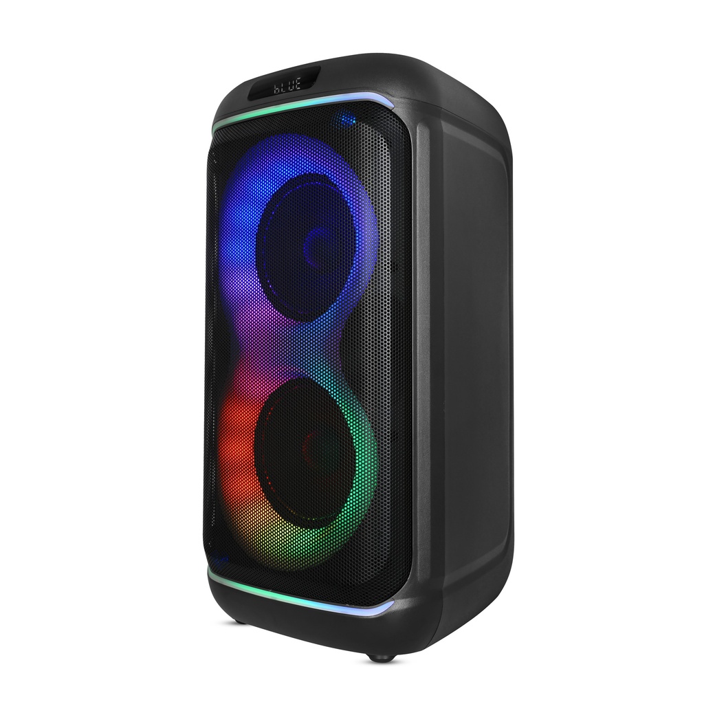 [1269] KB Elements Karaoke Speaker with Dual 6" Subwoofers & 2 Wireless VHF Microphones – EA102KB